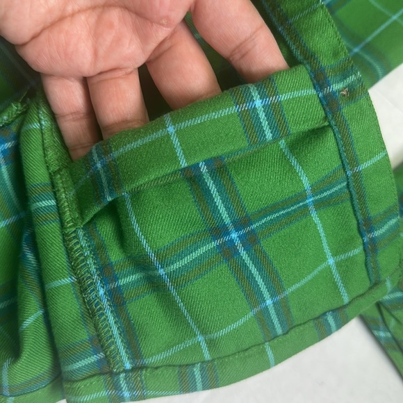 Mountain Hardwear Green Plaid Light Flannel Long Sleeve Button Down Women Size 8 - Picture 8 of 14